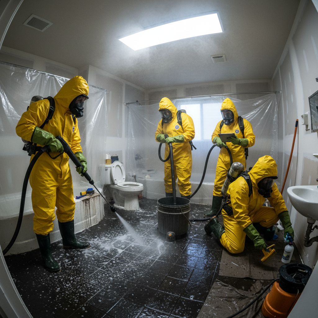 Emergency sewer backup response in a Winnipeg basement